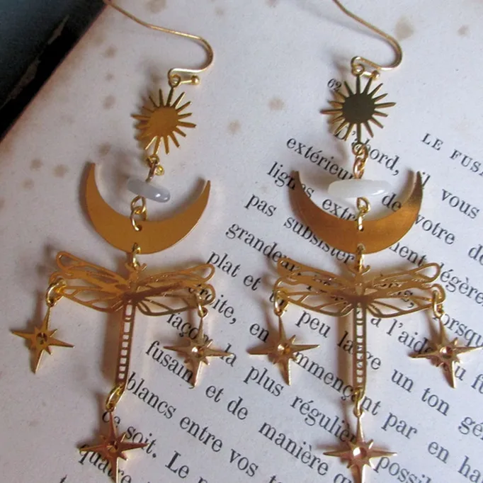 Night sky earrings