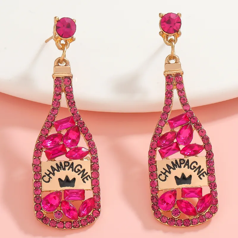 Pink champagne earrings