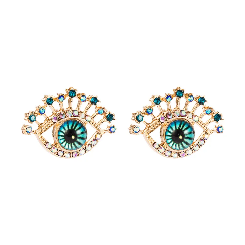 Evil eye stud earrings