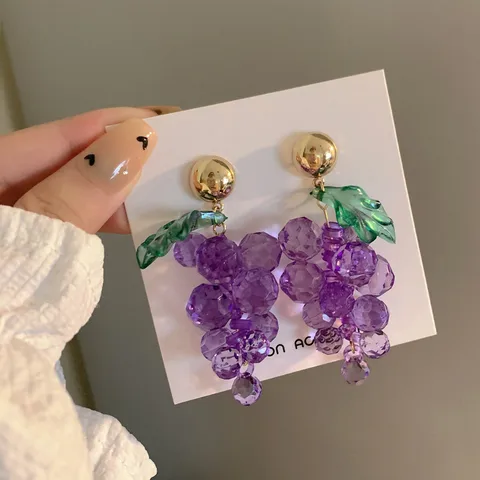 Grapes post back earrings