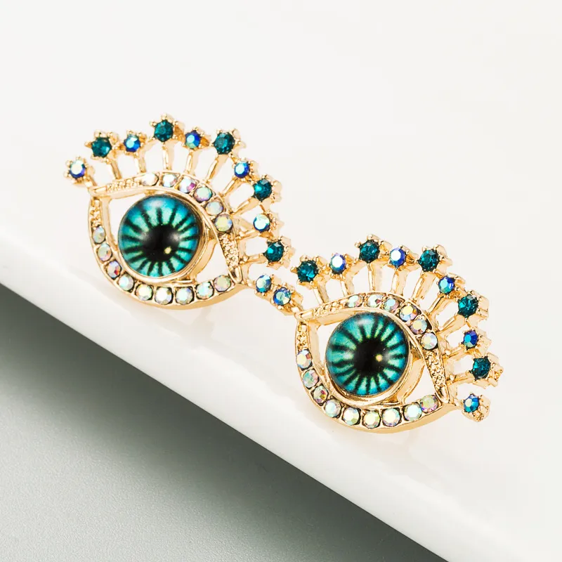 Evil eye stud earrings