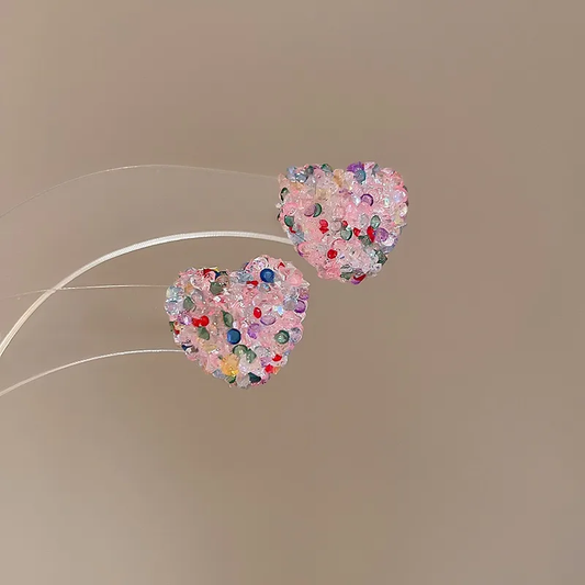 Heart shape resin studs